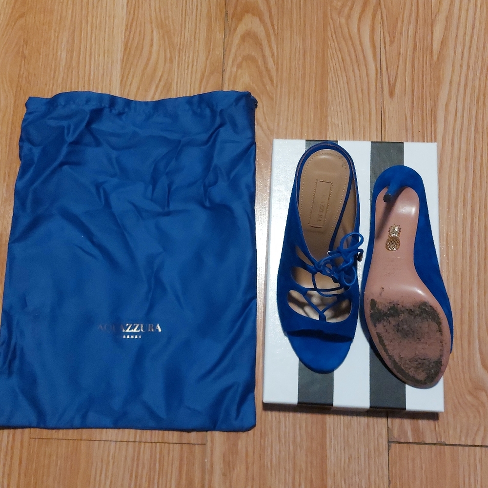 Brand New Aquazzura Royal blue Sandal heels - Picture 5 of 5